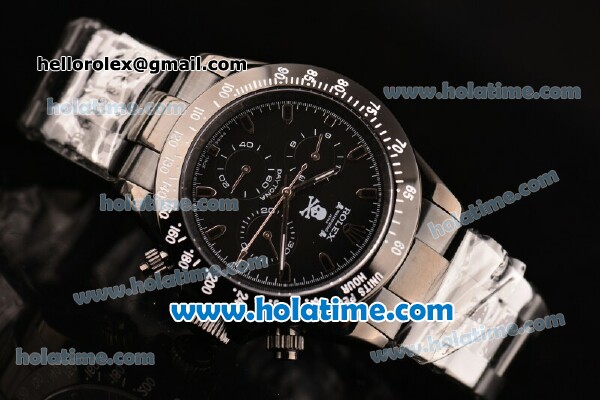 Rolex Daytona Mastermind Asia 3836 Automatic Full PVD with Stick Markers and Black Dial - Click Image to Close